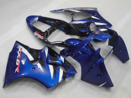 Kit de carénage bleu et noir style usine - NINJA ZX-6R 00-02