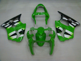 Kit de carénage noir et vert style usine - NINJA ZX-6R 00-02