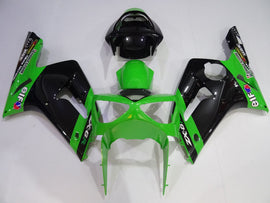 Kit de carénage noir et vert style usine - NINJA ZX-6R 03-04