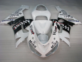 Kit de carénage West blanc et noir - NINJA ZX-6R 05-06