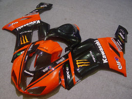 Kit de carénage Monster orange et noir - NINJA ZX-6R 07-08