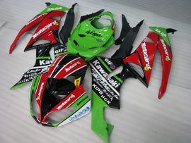 Kit de carénage Motocard rouge et vert noir - NINJA ZX-6R 09-12