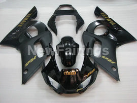 Black and Matte Black with Gold Decals Factory Style - YZF-R6 98-02 Fairing Kit Vehicles & Parts > Vehicle Parts &