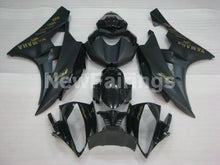 Charger l&#39;image dans la galerie, Black and Matte Black with Gold Stickers Factory Style - YZF-R6 06-07 Fairing Kit Vehicles &amp; Parts &gt; Vehicle Parts &amp;