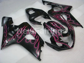 Black and Pink Flame - GSX-R600 04-05 Fairing Kit