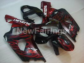 Black and Red Flame - GSX-R600 04-05 Fairing Kit