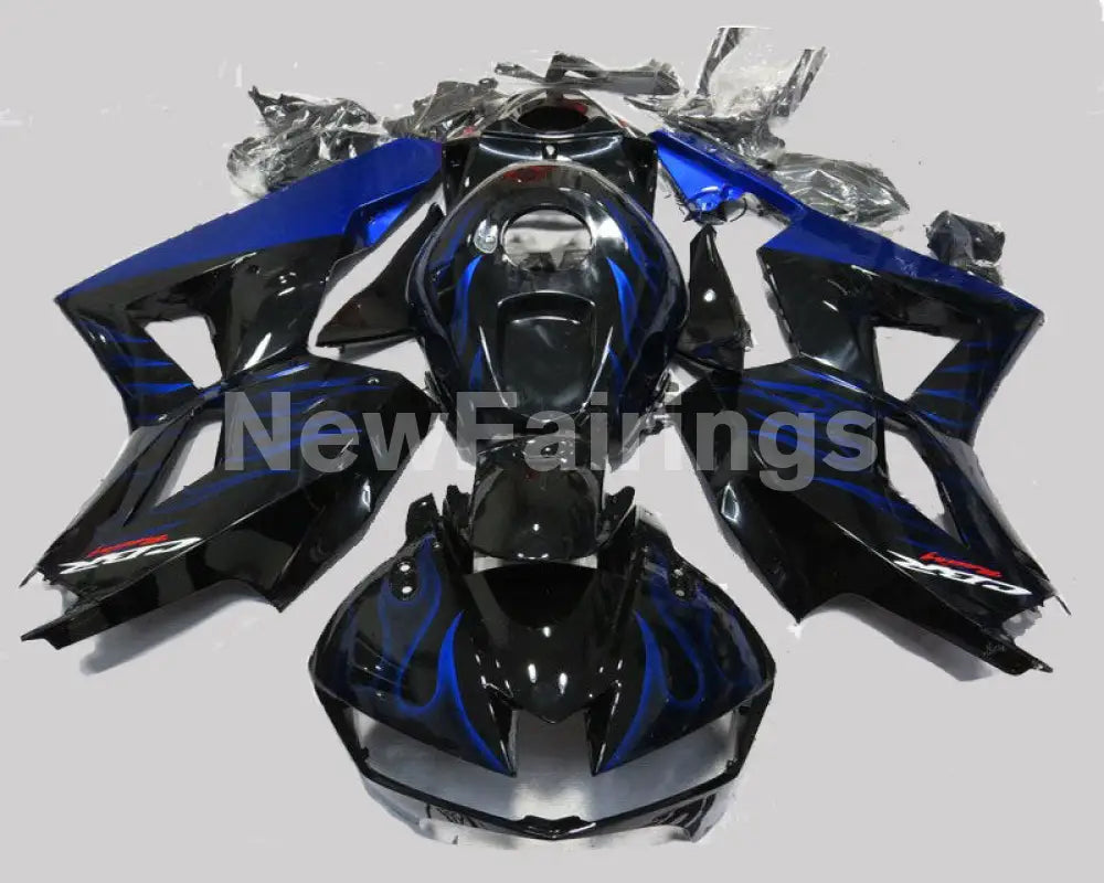 Black and Blue Flame - CBR600RR 13-23 Fairing Kit