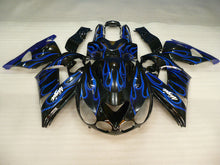 Charger l&#39;image dans la galerie, Black and Blue Flame - NINJA ZX-14R 06-11 Fairing Kit