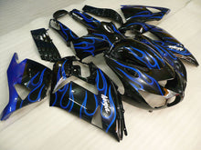Charger l&#39;image dans la galerie, Black and Blue Flame - NINJA ZX-14R 06-11 Fairing Kit