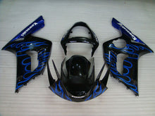 Charger l'image dans la galerie, Black and Blue Flame - NINJA ZX-6R 03-04 Fairing Kit