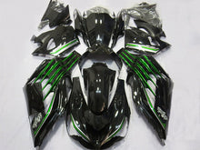 Charger l&#39;image dans la galerie, Black and Green Factory Style - NINJA ZX-14R 12-25 Fairing