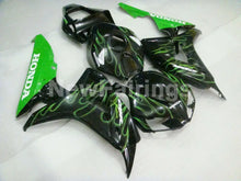 Charger l'image dans le visualiseur de la galerie, Black and Green Flame - CBR1000RR 06-07 Fairing Kit