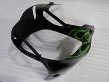 Charger l&#39;image dans la galerie, Black and Green Flame - NINJA ZX-12R 00-01 Fairing Kit