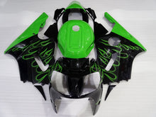 Charger l&#39;image dans la galerie, Black and Green Flame - NINJA ZX-12R 00-01 Fairing Kit