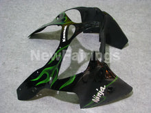 Charger l&#39;image dans la galerie, Black and Green Flame NINJA ZX 6R 00 02 Fairing Kit