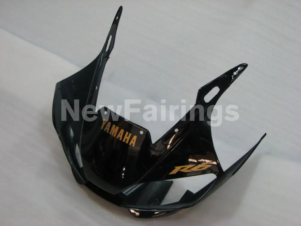Black and Matte Black with Gold Decals Factory Style - YZF-R6 98-02 Fairing Kit Vehicles & Parts > Vehicle Parts &