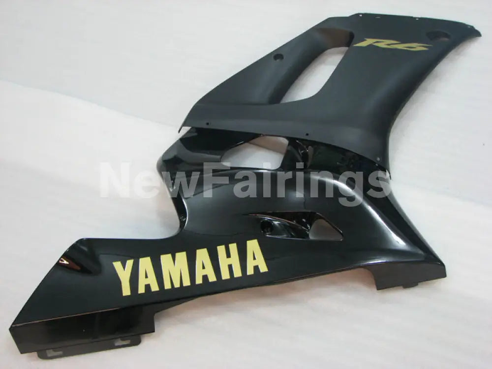 Black and Matte Black with Gold Decals Factory Style - YZF-R6 98-02 Fairing Kit Vehicles & Parts > Vehicle Parts &