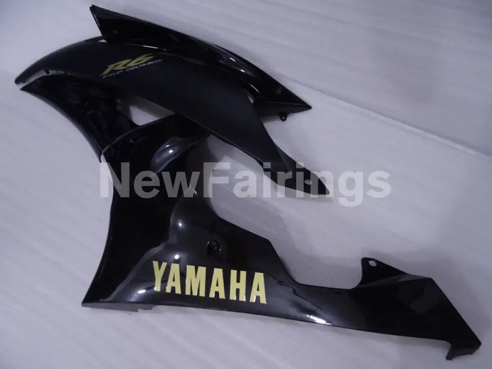 Black and Matte Black with Golden Stickers Factory Style - YZF-R6 08-16 Fairing Kit Vehicles & Parts > Vehicle Parts &