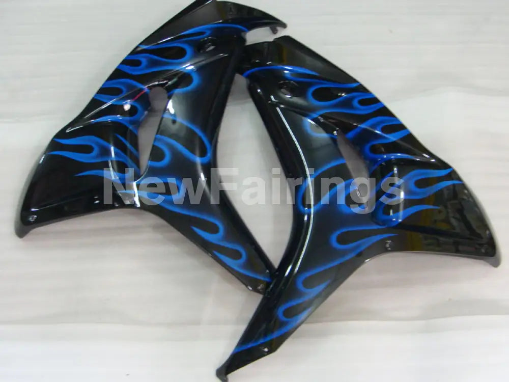 Black Orange and Blue Flame - CBR1000RR 06-07 Fairing Kit