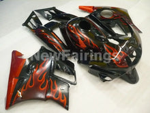 Charger l&#39;image dans la galerie, Black and Orange Flame - CBR600 F2 91-94 Fairing Kit -