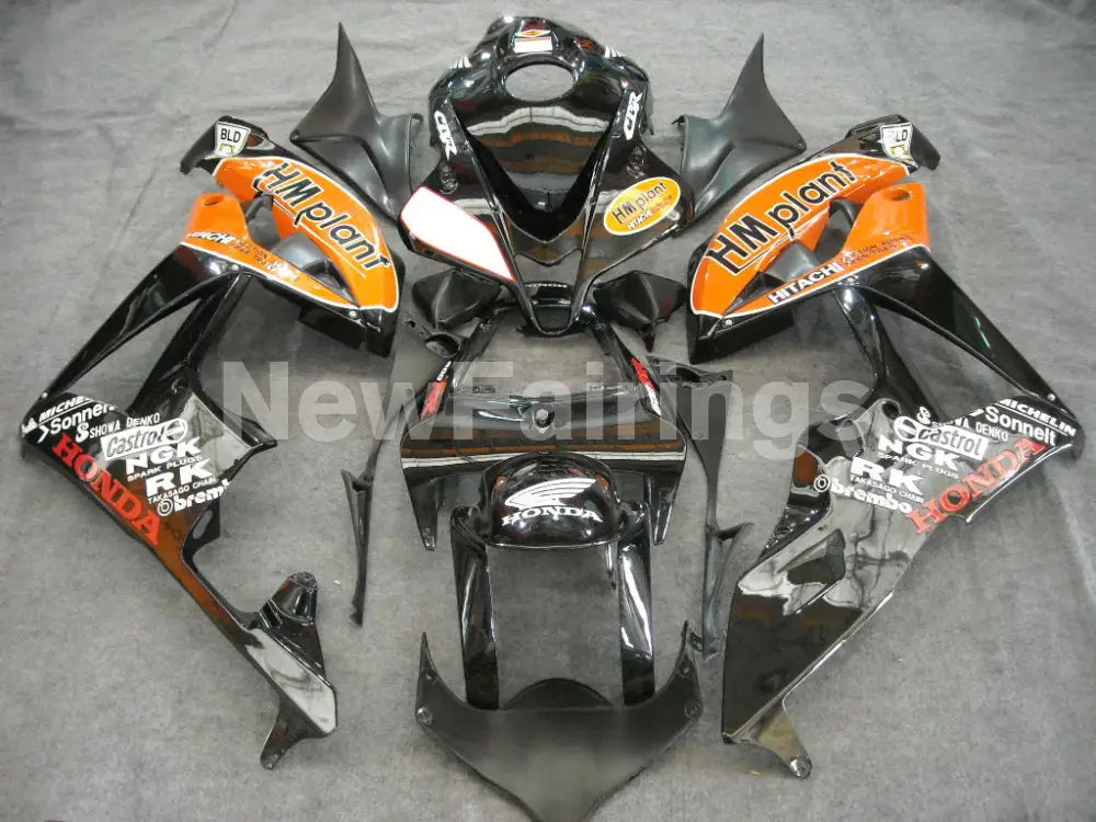Black and Orange HM plant - CBR600RR 07-08 Fairing Kit