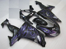 Charger l'image dans le visualiseur de la galerie, Black and Purple Flame - NINJA ZX-10R 06-07 Fairing Kit