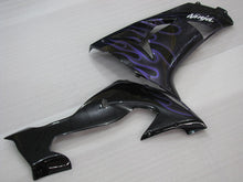 Charger l'image dans le visualiseur de la galerie, Black and Purple Flame - NINJA ZX-10R 06-07 Fairing Kit