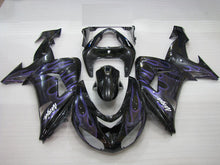 Charger l'image dans le visualiseur de la galerie, Black and Purple Flame - NINJA ZX-10R 06-07 Fairing Kit