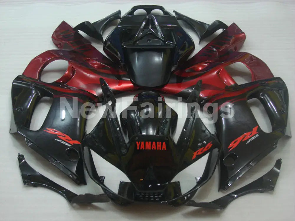 Black and Red Factory Style - YZF-R6 98-02 Fairing Kit Vehicles & Parts > Vehicle Parts & Accessories > Motor Vehicle