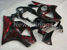 Charger l'image dans la galerie, Black and Red Flame - CBR 954 RR 02-03 Fairing Kit -