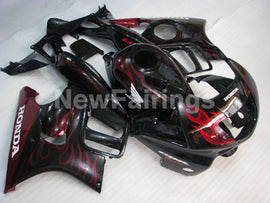 Black and Red Flame - CBR600 F3 95-96 Fairing Kit