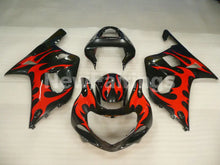 Charger l'image dans la galerie, Black and Red Flame - GSX-R600 01-03 Fairing Kit - Vehicles