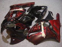 Charger l&#39;image dans la galerie, Black and Red Flame - NINJA ZX-12R 02-04 Fairing Kit