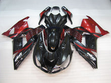 Charger l&#39;image dans la galerie, Black and Red Flame - NINJA ZX-14R 06-11 Fairing Kit