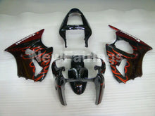 Charger l&#39;image dans la galerie, Black Red Flame NINJA ZX 6R 00 02 Fairing Kit Vehicles &amp;