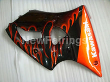 Charger l&#39;image dans la galerie, Black Red Flame NINJA ZX 6R 00 02 Fairing Kit Vehicles &amp;