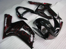 Charger l'image dans la galerie, Black and Red Flame - NINJA ZX-6R 03-04 Fairing Kit