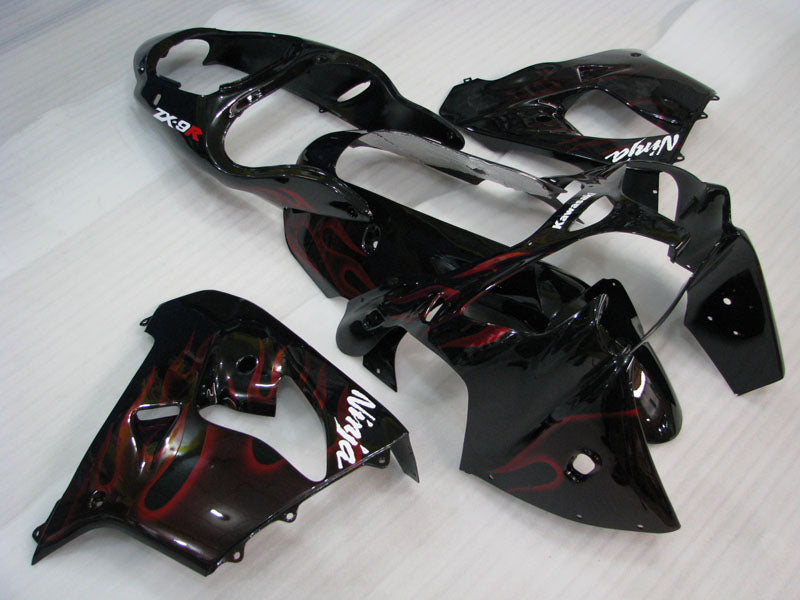Black Red Flame - NINJA ZX-9R 00-01 Fairing Kit - Vehicles
