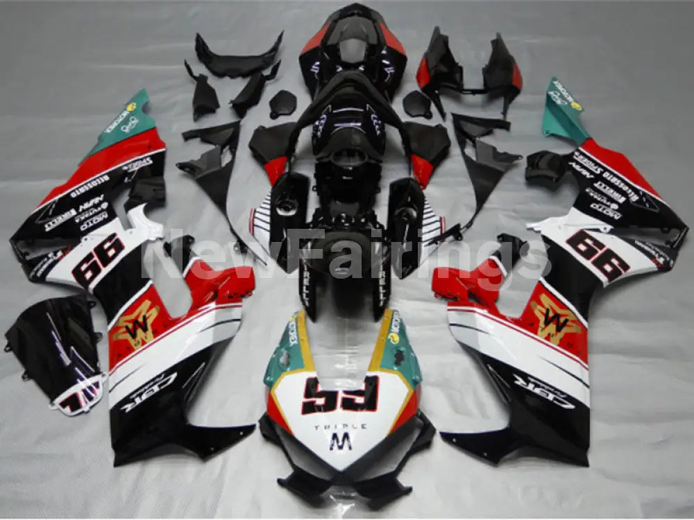 Black and Red Green MOTOREX - CBR1000RR 17-19 Fairing Kit