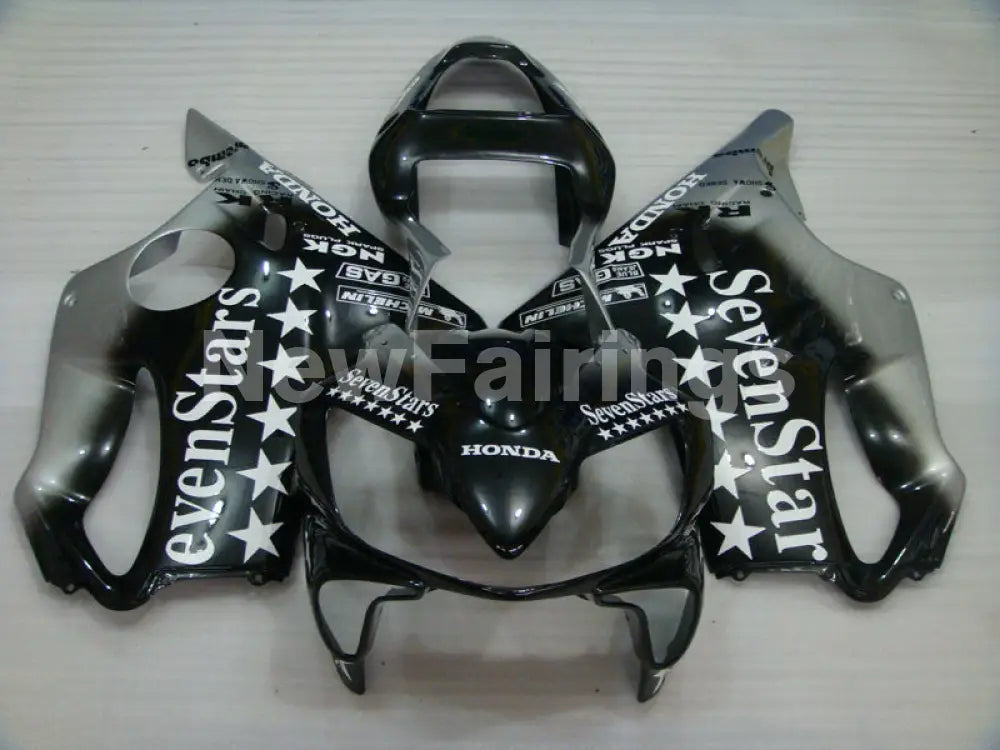 Black and Silver SevenStar - CBR600 F4i 01-03 Fairing Kit