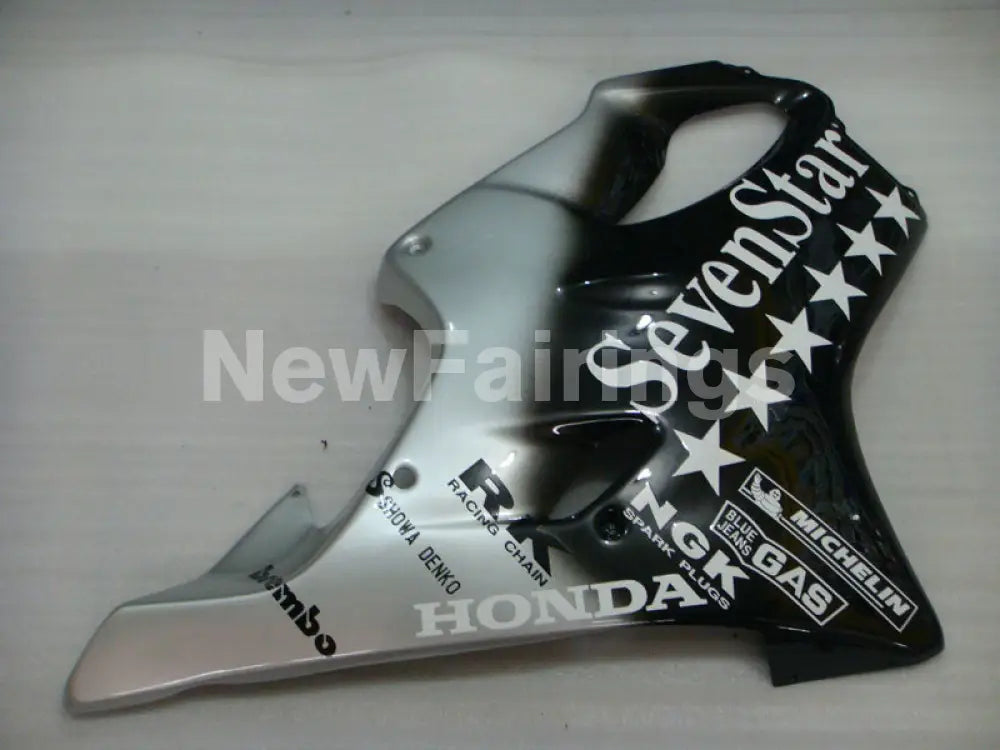 Black and Silver SevenStar - CBR600 F4i 01-03 Fairing Kit