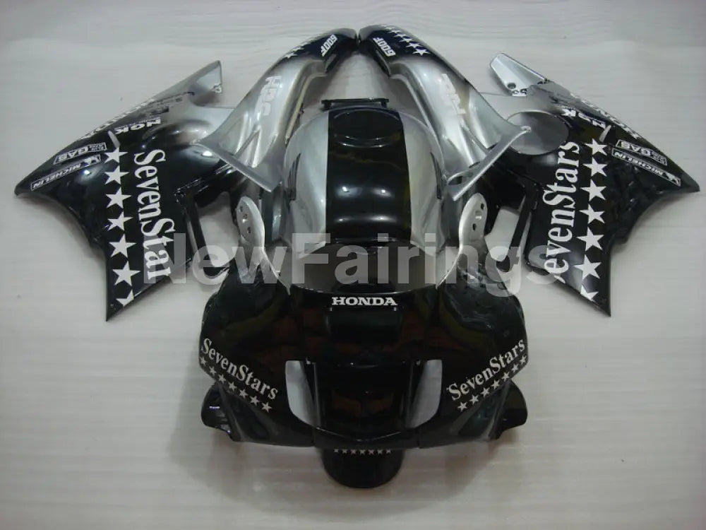 Black and Silver SevenStars - CBR600 F2 91-94 Fairing Kit
