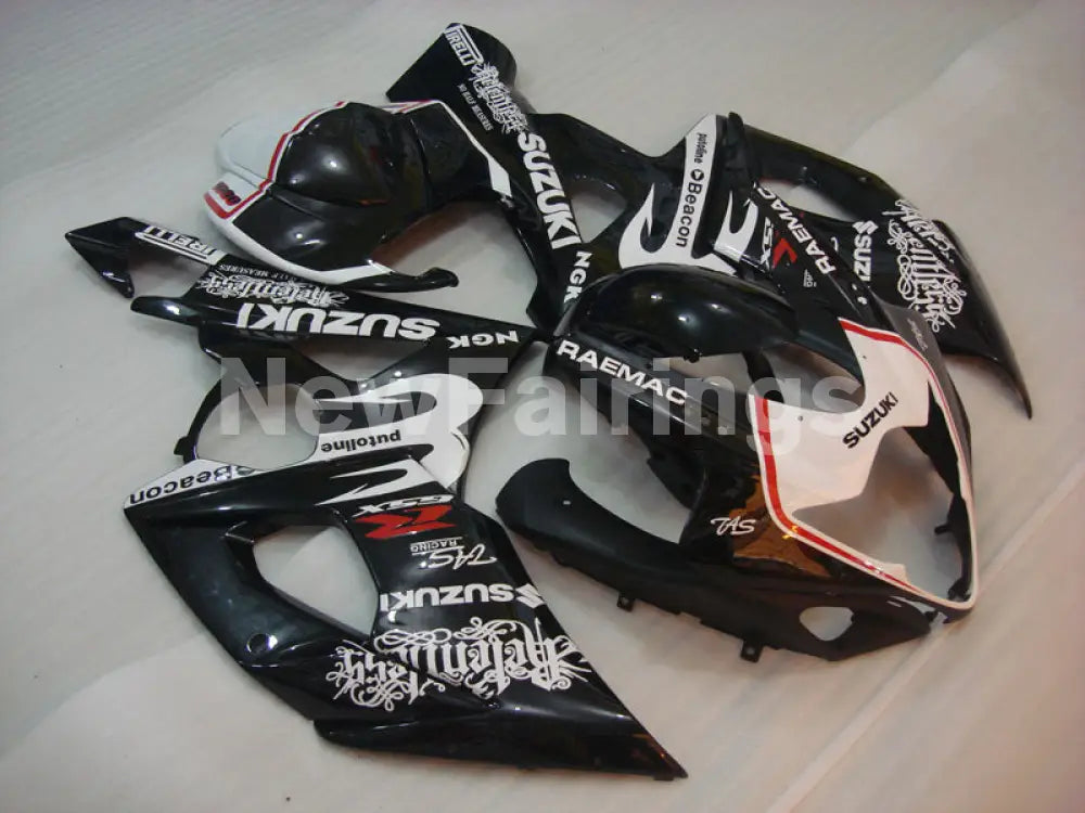 Black and White Beacon - GSX-R1000 05-06 Fairing Kit