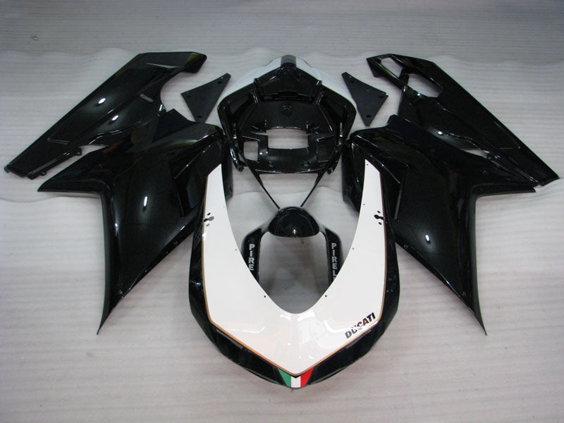 Black and White Factory Style - Ducati 848/1098/1198 07-11 Fairing Kit