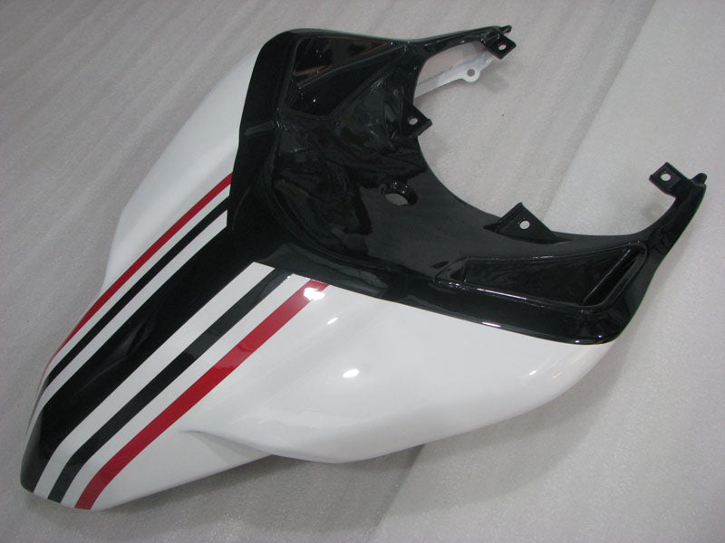 Black and White Factory Style - Ducati 848/1098/1198 07-11 Fairing Kit (Single Passenger Seat)