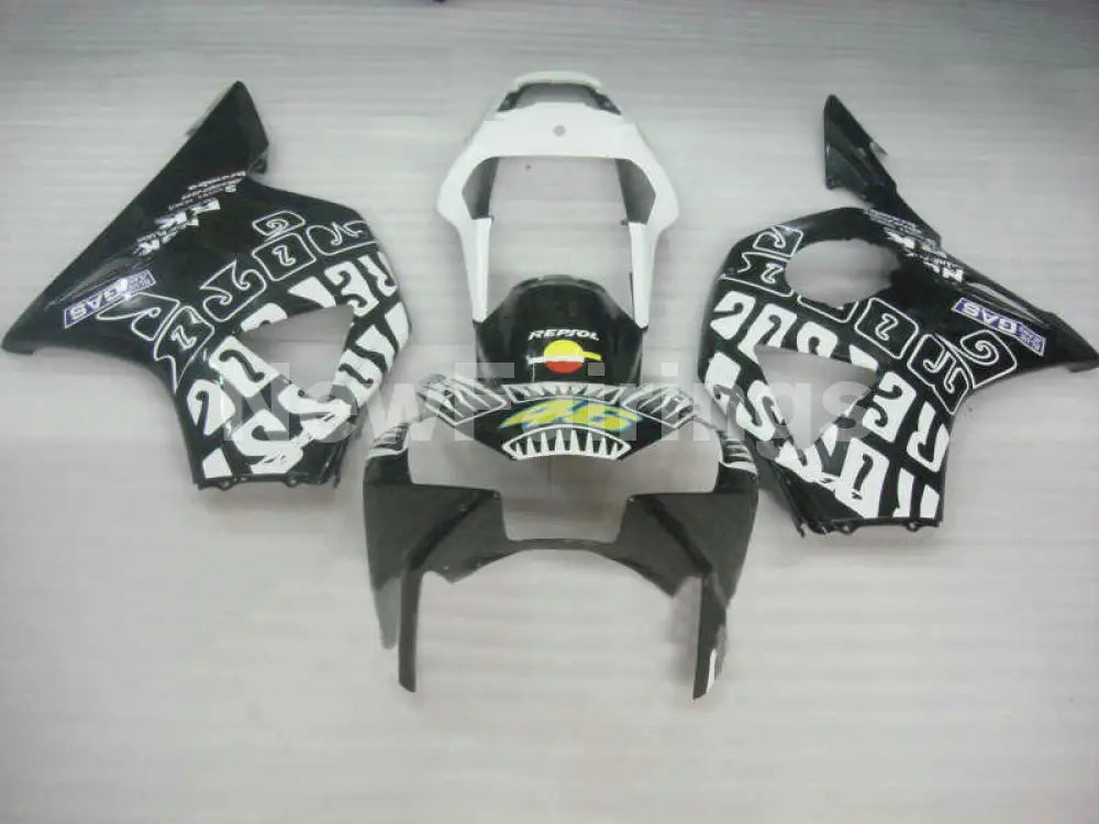 Black and White Rossi - CBR 954 RR 02-03 Fairing Kit