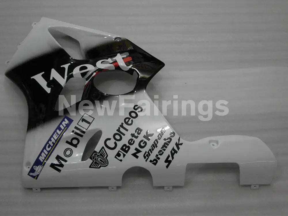 Black and White WEST - NINJA ZX-6R 94-97 Fairing Kit Vehicles & Parts > Vehicle Parts & Accessories > Motor Vehicle