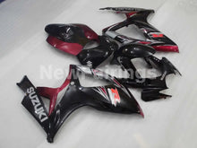 Charger l'image dans la galerie, Black and Wine Red Factory Style - GSX-R600 06-07 Fairing