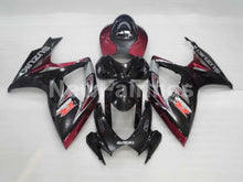 Charger l'image dans la galerie, Black and Wine Red Factory Style - GSX-R600 06-07 Fairing