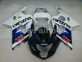 Blue and Black White Factory Style - GSX-R600 04-05 Fairing Kit